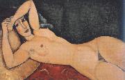 Amedeo Modigliani Recling Nude with Arm Across Her Forehead (mk39) oil painting on canvas